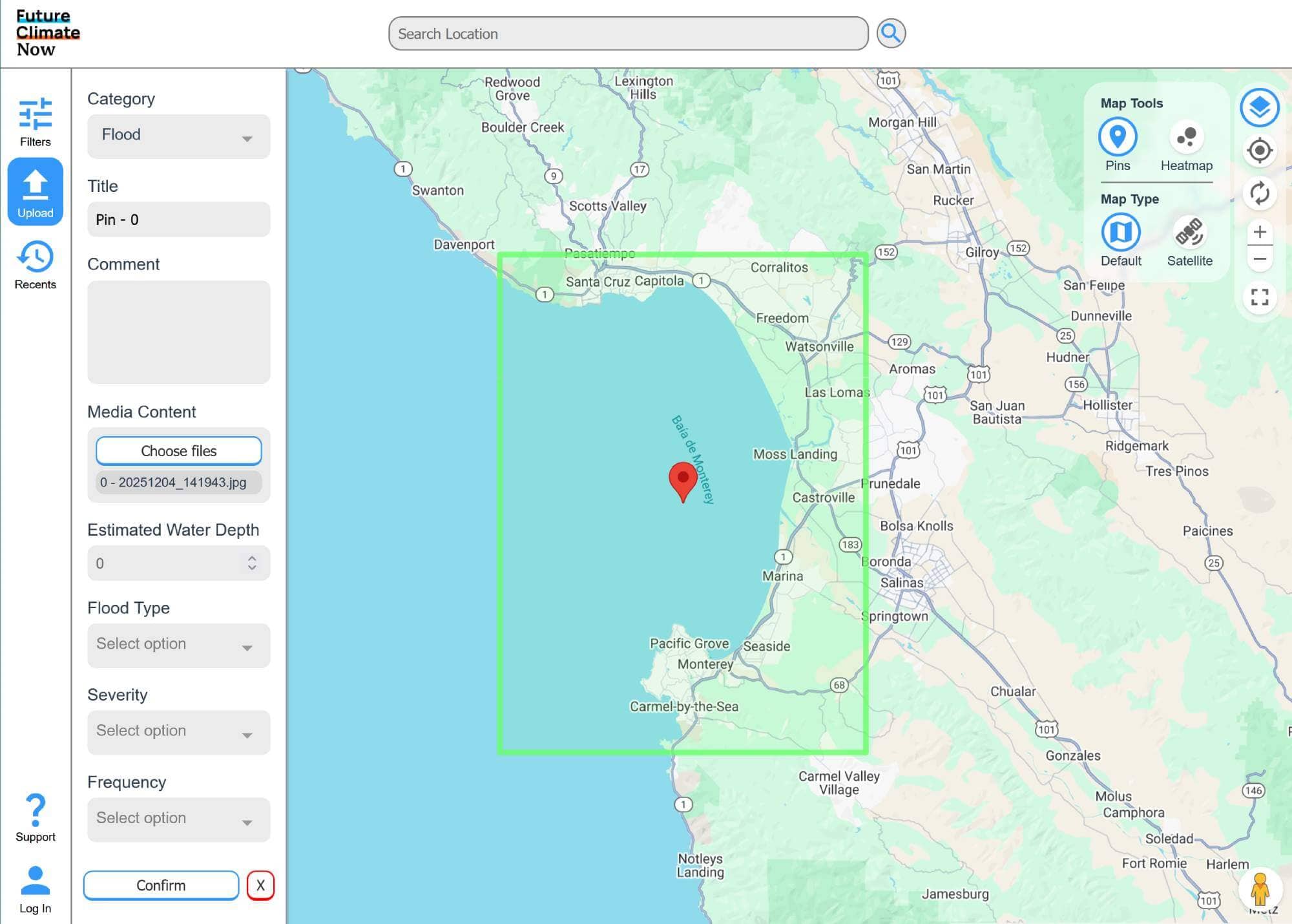 Future Climate Now's Interactive Map